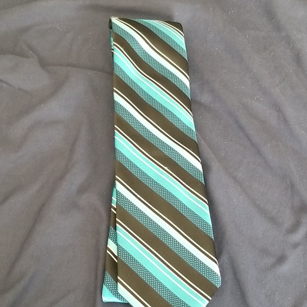 Blue and black tie